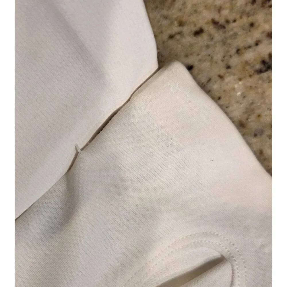 New! Vintage Women's Size S White Nylon Formal Short Gloves Bow Cutout